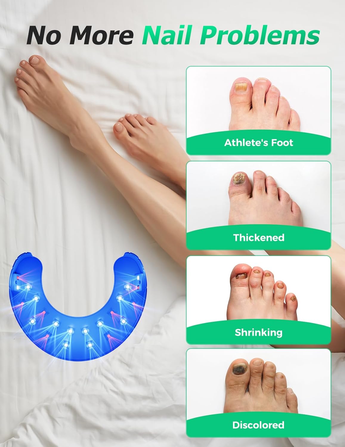 Kabelloses Dual-Lichttherapiegerät für Nagelverfärbungen und tägliches Wohlbefinden