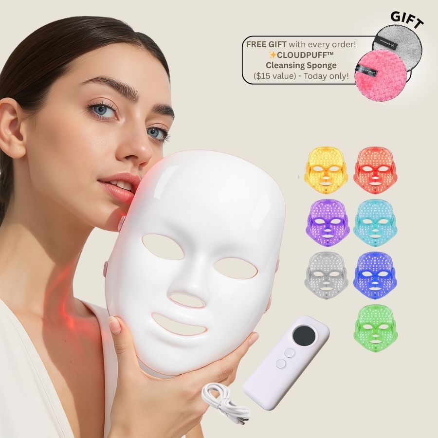 LuminaGlow Wireless LED Mask | 10-Minute At-Home Professional Light Therapy