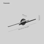 Fjordra Nordisk Skive- og Linjelampe med LED til Væg Sort Hvid