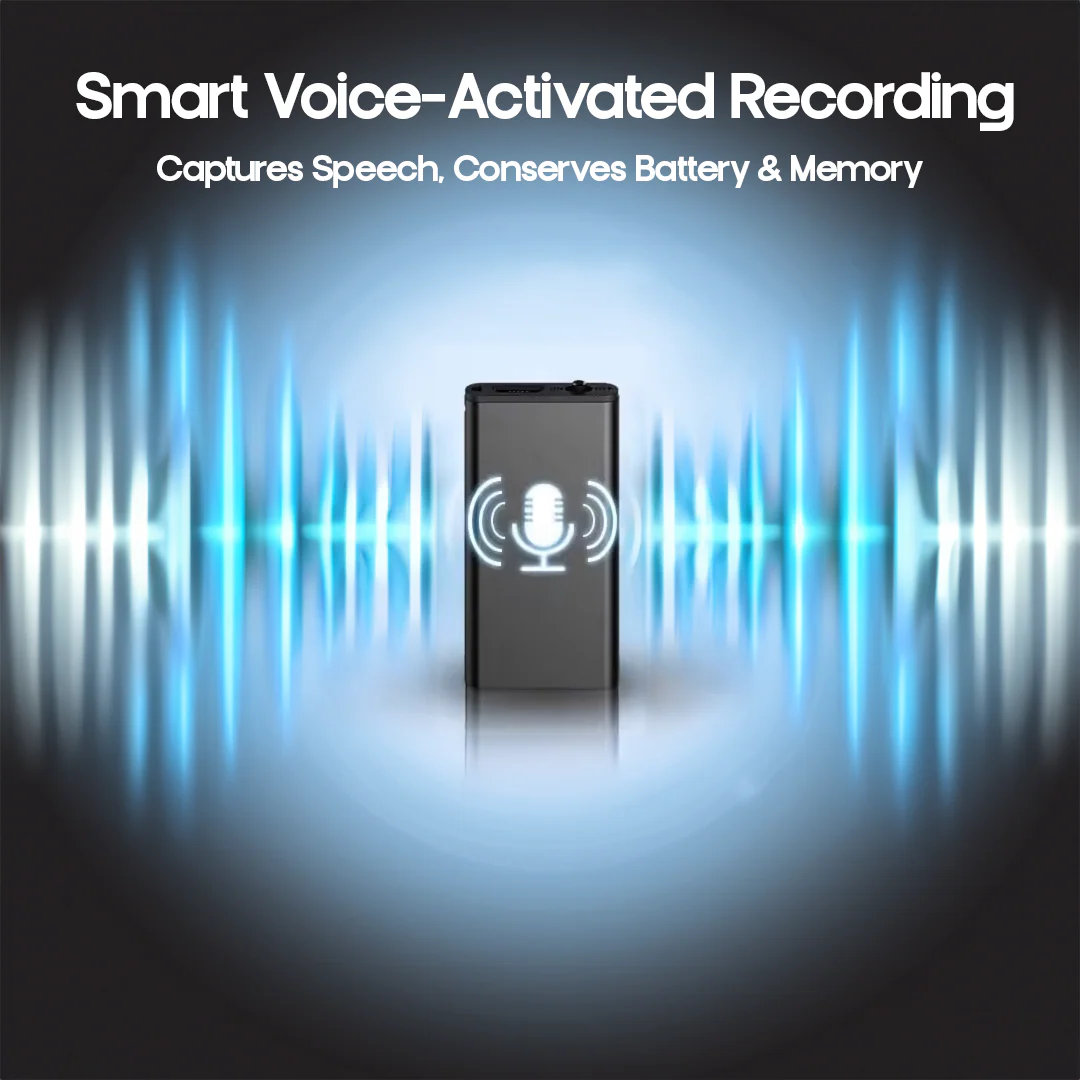 LumenWhisp Înregistrator vocal mini ultra-compact activat prin voce