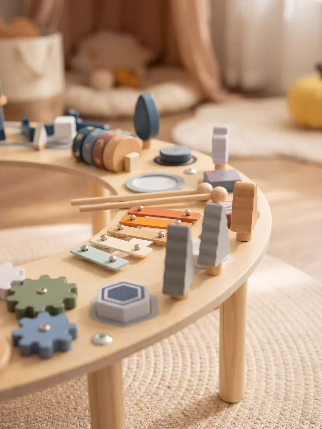 Moon Crescent Activity Table For Kids Play Desk Set