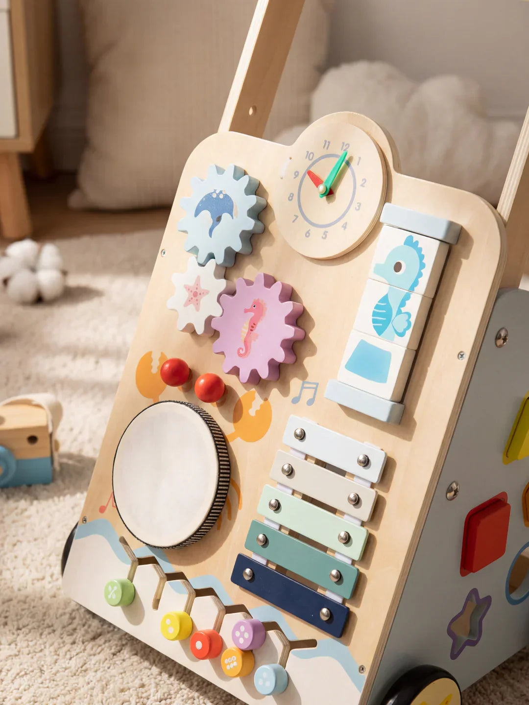Ocean Theme Wooden Baby Activity Walker