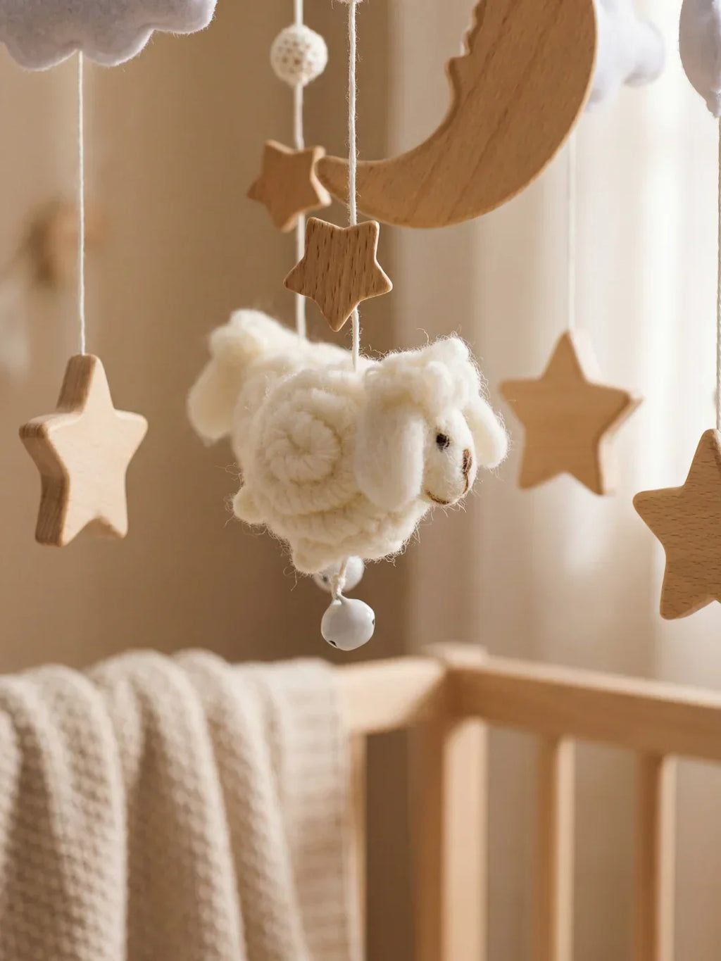 Wooden Baby Mobile For Crib And Nursery Room Decor